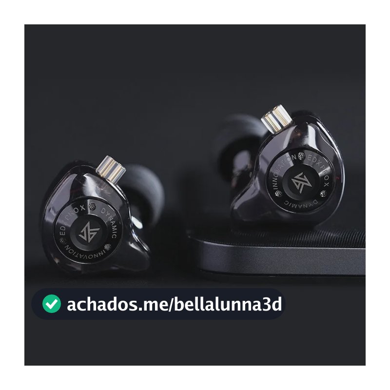 Fone de Ouvido KZ EDX Pro X com Driver Dinâmico, Fone de Ouvido HIFI com Graves Potentes, Fones de Ouvido Esportivos com Cancelamento de Ruído para Música KZ EDX PROX ZSTX ZSN PROX EDC EDA ZVX