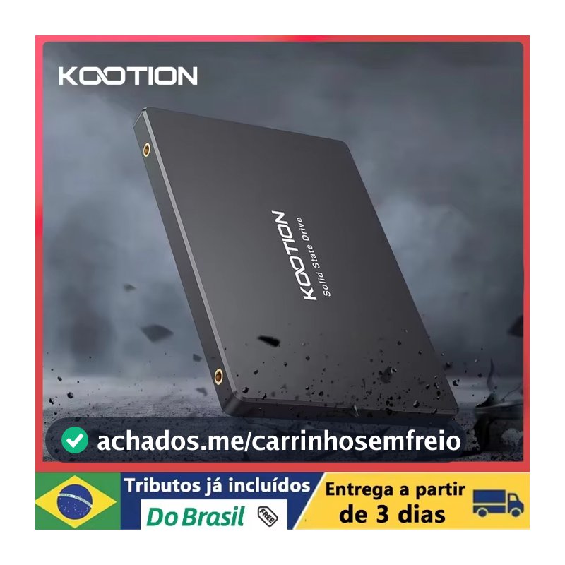 KOOTION X12 SSD SATA 256GB 512GB 1TB 2TB Unidade SSD SATA 3 de 2,5 Polegadas para Laptop, PS4, PC e Desktops