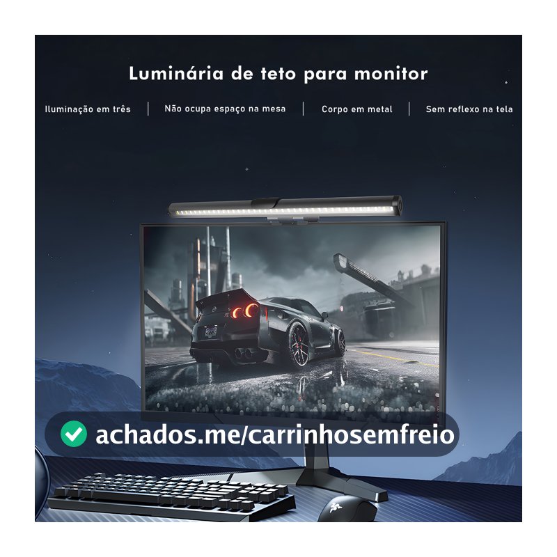 Light Bar Monitor, Led, Luminária, Notebook, Lightbar para Monitor, Luminaria， Abajur Luminária， Luminária Monitor， Coibeu