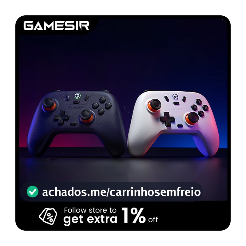 Controle GameSir Nova Lite Switch com Efeito Hall para Nintendo Switch, iPhone, Celulares Android, PC Windows e Steam