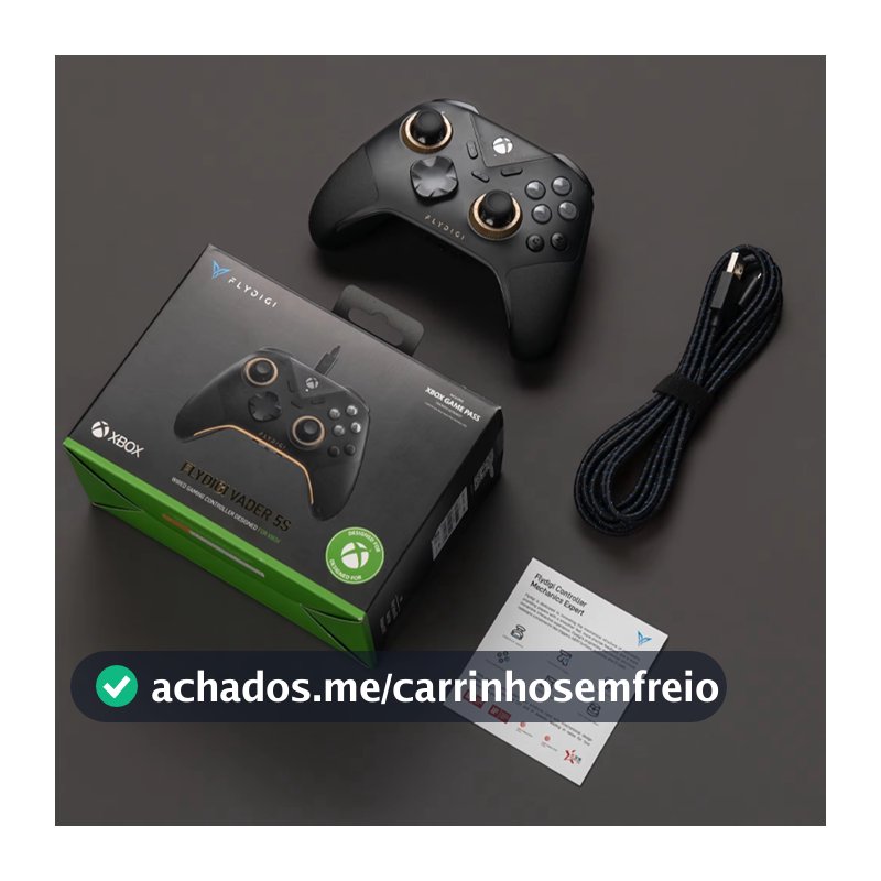 Controle com Fio FLYDIGI VADER 5S com Joysticks FORCEFLEX de Tensão Ajustável, Gatilhos FORCESWITCH para Xbox Series X