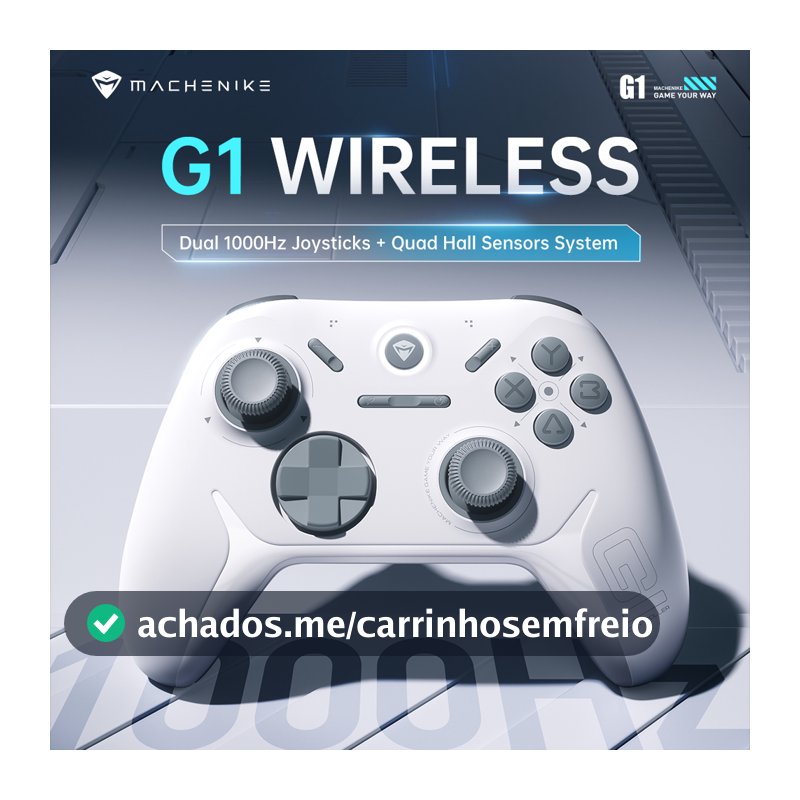 Machenike g1 controlador de jogo sem fio com 1k taxa de pesquisa efeito hall gatilho joystick para nintendo switch pc ios android