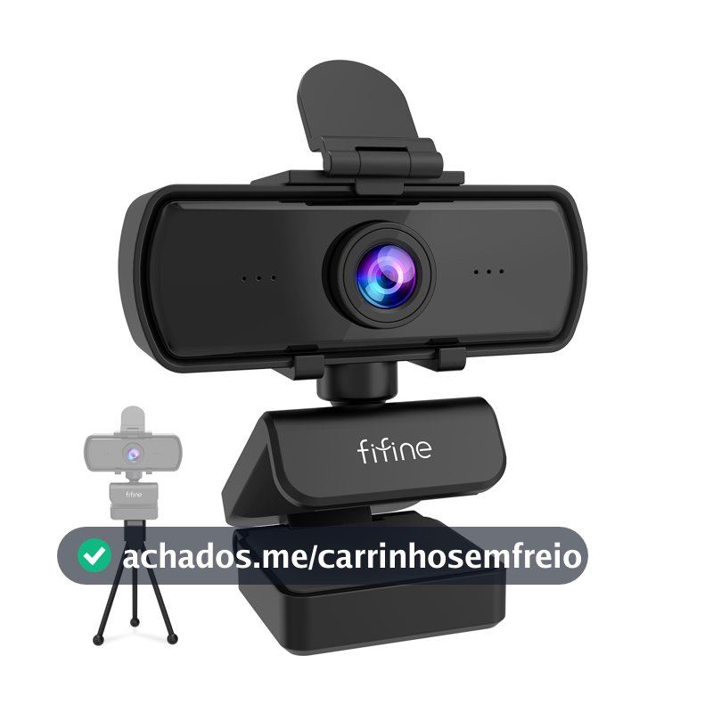 Webcam FIFINE 1440p Full HD para PC com Microfone, Tripé, para Desktop e Laptop, Webcam para Transmissão ao Vivo e Chamadas de Vídeo - K420